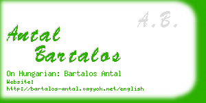 antal bartalos business card